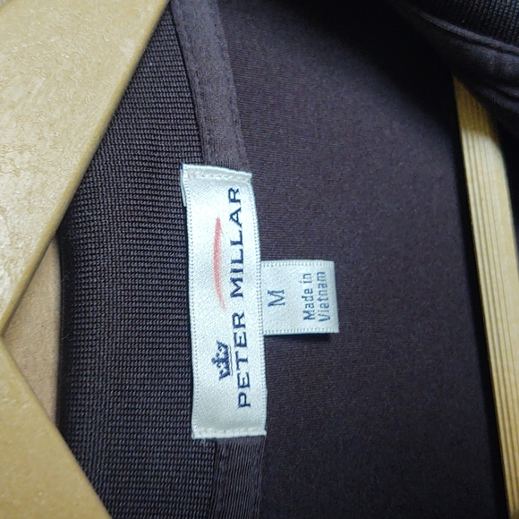 Peter Millar Black Stanford University Performance Polo sz Med Men's - Picture 2 of 16